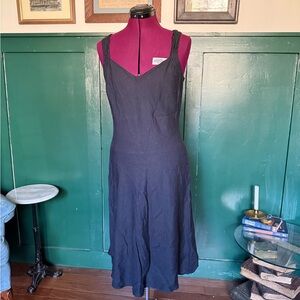 True Vintage 90’s Yves Cosette Depeche Mode Linen-Blend Midi Dress